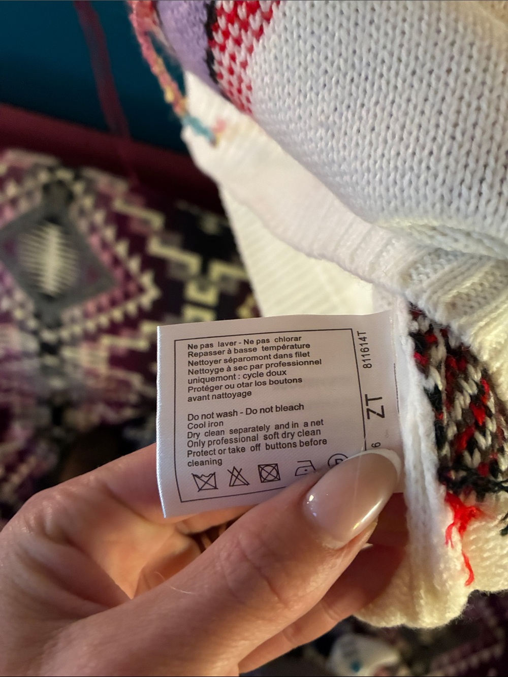 Karen Millen White Patchwork Heart & Letter Button Cardigan - Picture 5 of 12